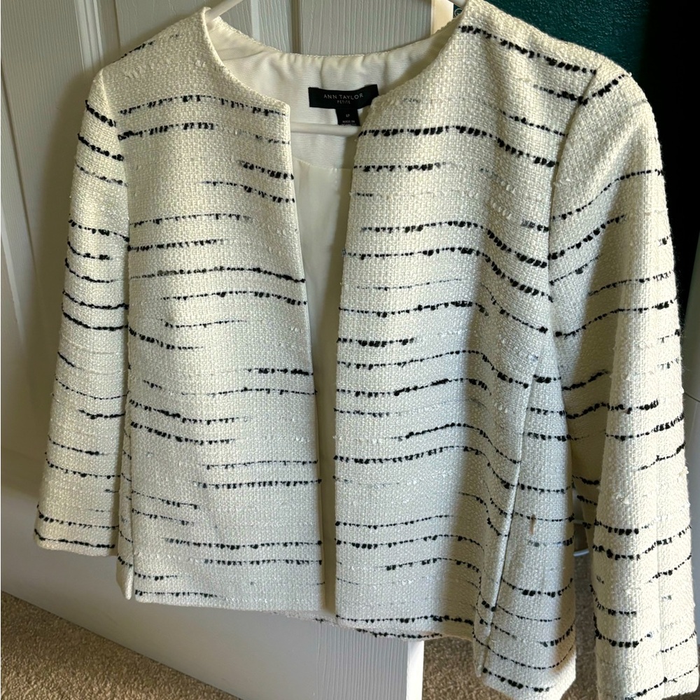 Ann Taylor Collarless Blazer
